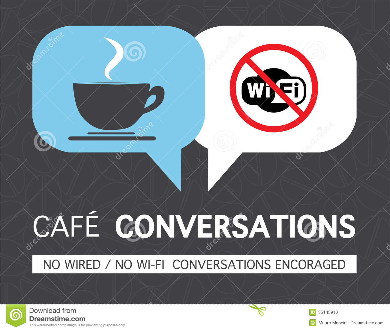 “NO WIFI” is the dumbest sign I ever saw in a coffee shop